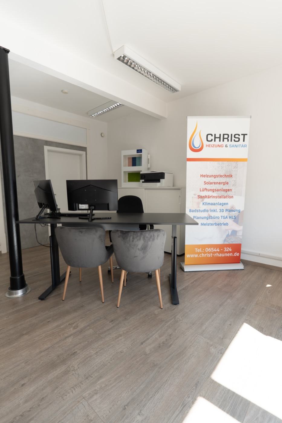 Haustechnik und Trinkwasserfilter im Showroom von Christ Heizung & Sanitär